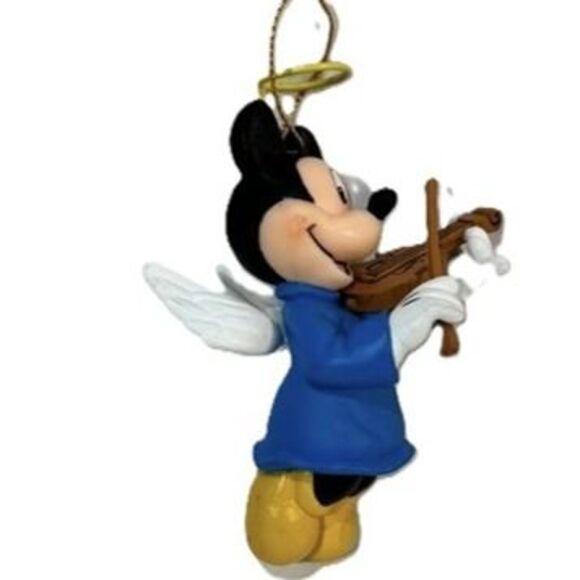 1993 Disney Grolier Mickey Mouse Angel Playing Violin Ornament Christmas Magic - Picture 3 of 4